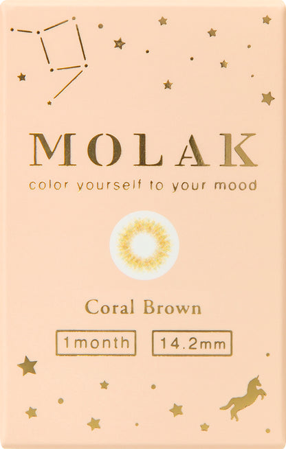 MOLAK(モラク) 1month / コーラルブラウン - 2枚入り