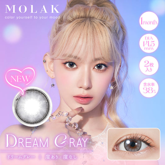 MOLAK(モラク) 1month / ドリームグレー - 2枚入り
