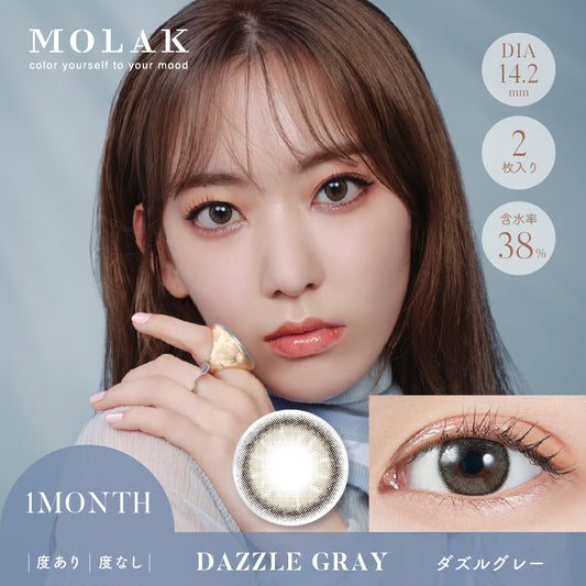 MOLAK(モラク) 1month / ダズルグレー - 2枚入り